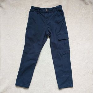 Du Pareil Au Meme DPAM Cargo Pants Boys 5 Blue Pocket Canvas Adjustable Waist